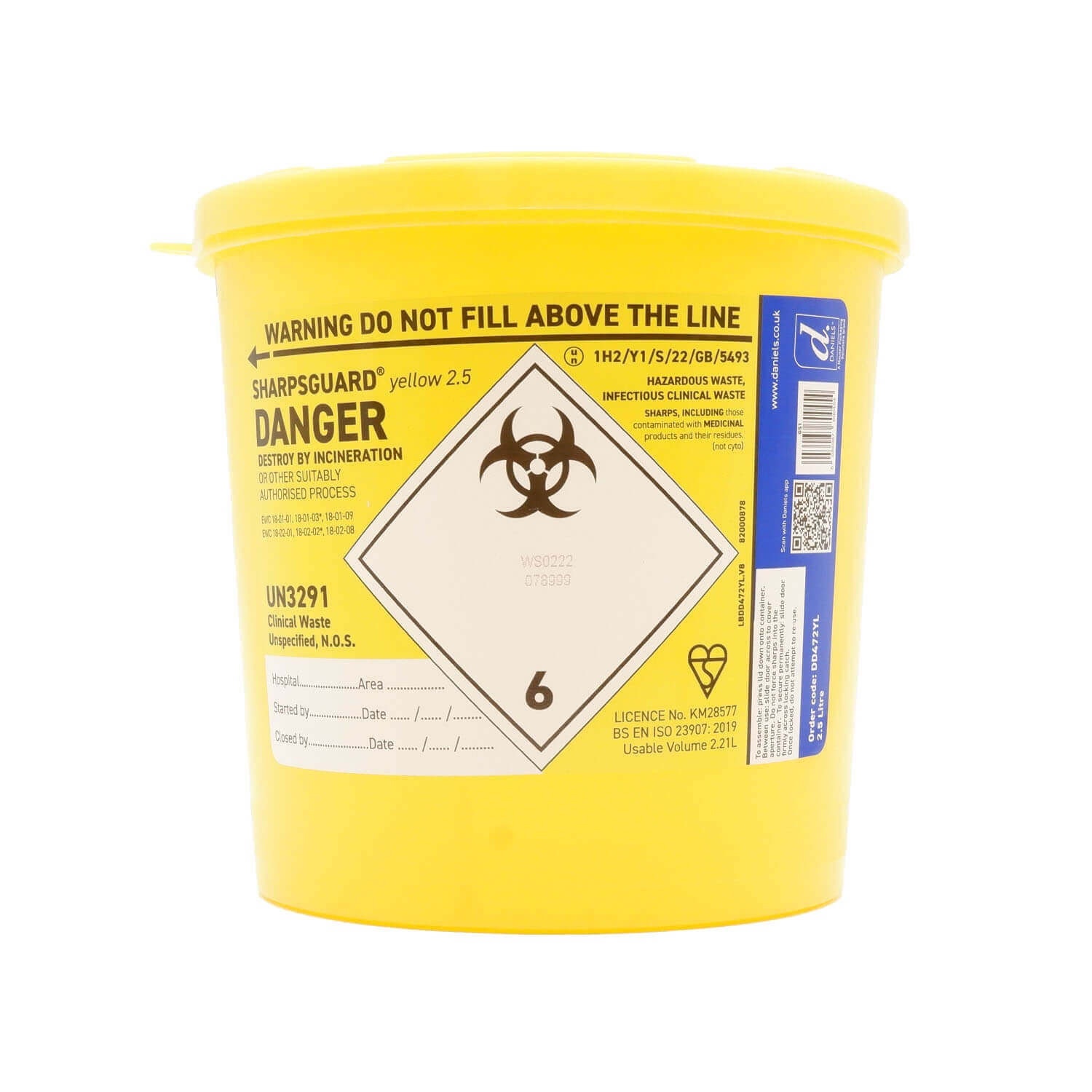 Sharps Bin Medium 2.5ltr